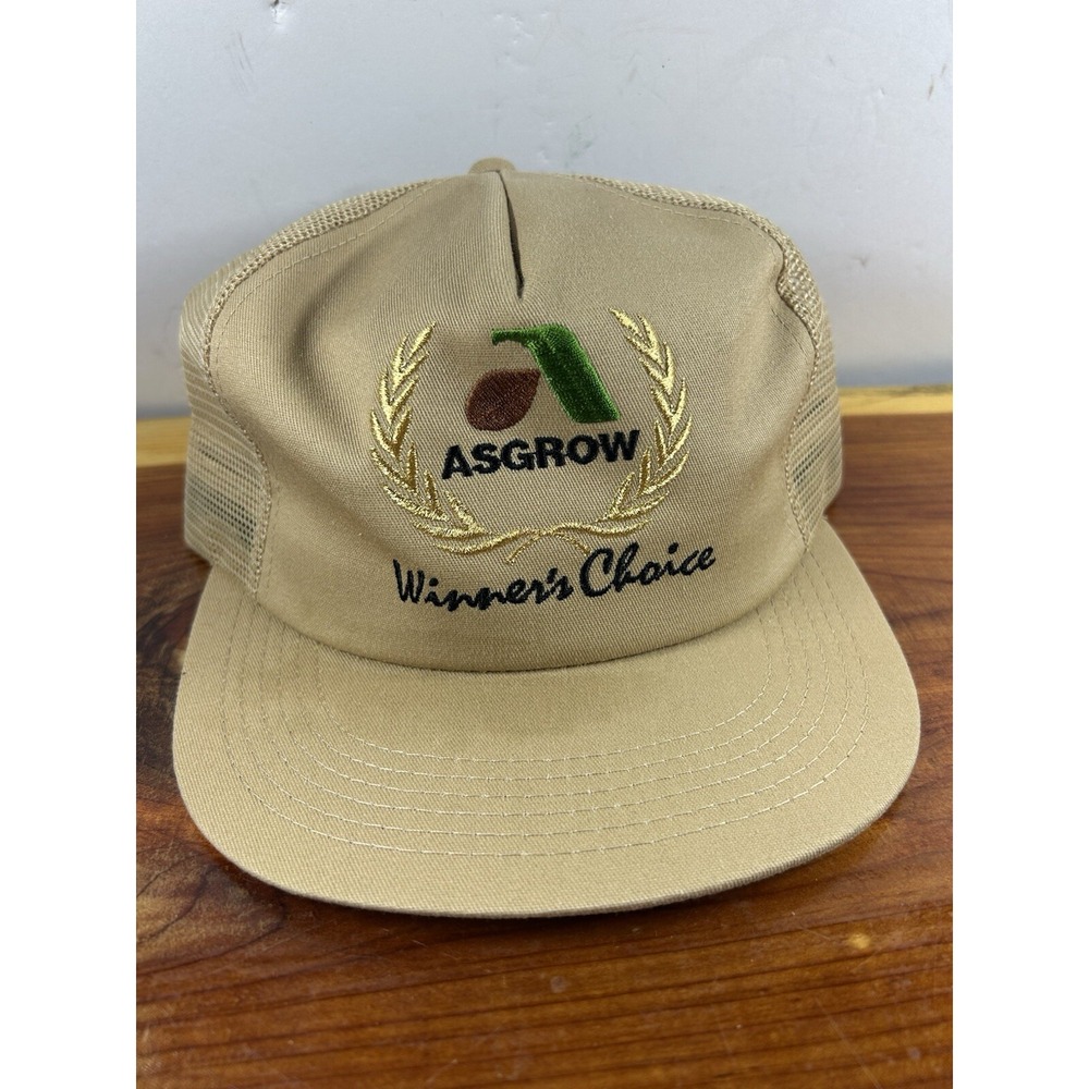 Vintage‎ Asgrow Winner's Choice Snapback Trucker Cap Hat Mesh USA